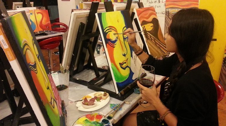 אמנות על הבר: סדנת ציור בפאב
